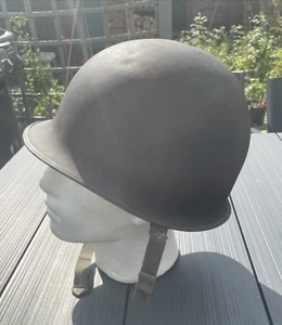 WW2 WWII American US Army Fixed Bale Front Seam M1 Helmet Capac Liner - Named - Picture 1 of 24
