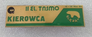 Broche antiguo pin alfiler II El. Tnsmo Kierowca Sleza 84 Motorsport Rallye - Imagen 1 de 2