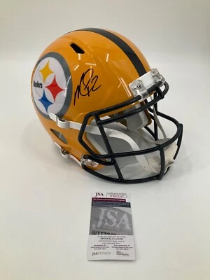 MICHAEL VICK PITTSBURGH STEELERS SIGNED YELLOW FULL SIZE HELMET JSA WITNESS - Image 1 of 3