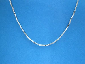 LQQK SELTEN einzigartig Sterlingsilber 0,925 gewellt venezianische Box Kette Halskette 18,25" - Bild 1 von 10