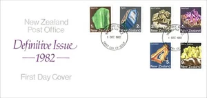 New Zealand 1982 FDC  Defintive Issue Rocks Mineral Agate Iron Pyrites Nephrite - Picture 1 of 2