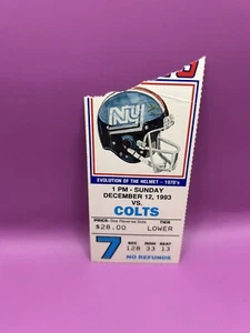 1993 Michael Strahan Rookie NFL Ticket Stub New York Giants Indianapolis Colts - Picture 1 of 4