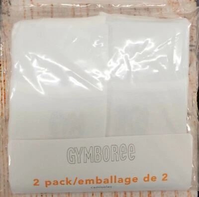 Girls 2 Pack White Camisoles XS (4) Gymboree NIP Cotton Blend - 241903988 - Image 1 of 2