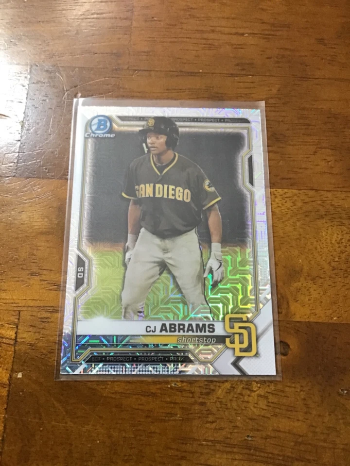 2021 Bowman Chrome #BCP-227 CJ Abrams  Mojo ..San Diego Padres - Image 1 of 1