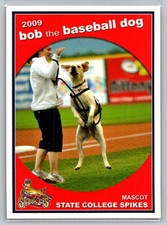 Bob the Baseball Dog Grandstand State College Spikes 2009 Bat Dog