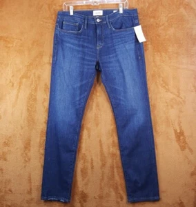 FRAME DENIM Jeans Mens Size 33 Medium Wash LE HOMME Skinny Stretch Denim $218 - Picture 1 of 9