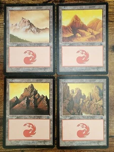 MTG ⭐Mercadian Masques Basic Land Mountain Set LP ⭐4x: je 1x Art 1999 Magic - Bild 1 von 12