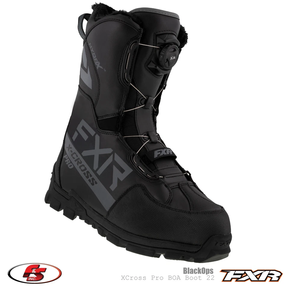 NEW FXR X-Cross Pro BOA Snowmobile Boot Black ops size 9 10 11 12 13 14 - Image 1 of 1