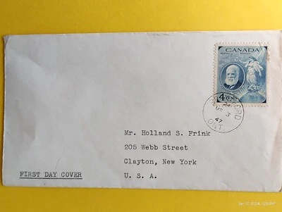 Canada FDC First Day Issue cover Alexander Graham Bell 1847-1947 Brantford on - Image 1 of 3