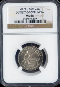 2009-D District of Columbia Quarter NGC MS68 SMS Quality - Picture 1 of 2
