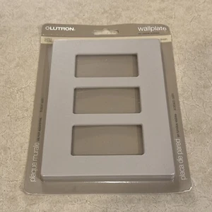 LUTRON 3 Gang Screwless Wallplate SC-3-TP Satin Finish Color Taupe - Picture 1 of 3