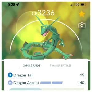 Rayquaza Legacy Dragon Ascent Lv30, Pokémon Trade Go, Pokémon Go REGISTRADO solamente - Imagen 1 de 1