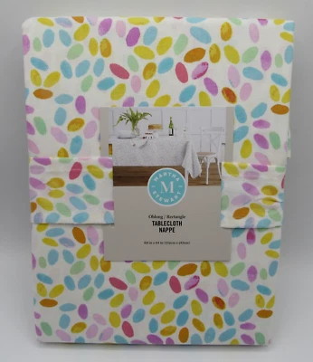 MARTHA STEWART SPRING EASTER EGG TABLECLOTH OBLONG 60” x 84” BRAND NEW - Image 1 of 4