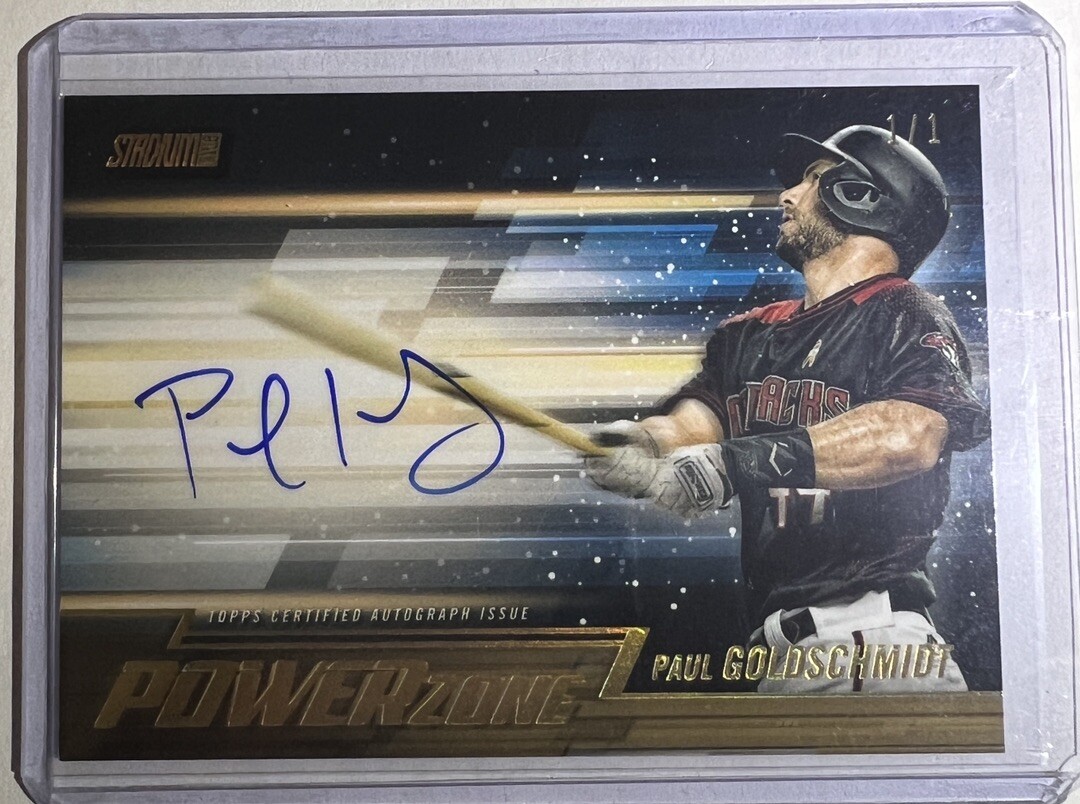 2018 Topps Stadium Club Paul Goldschmidt 1/1 Powerzone Auto