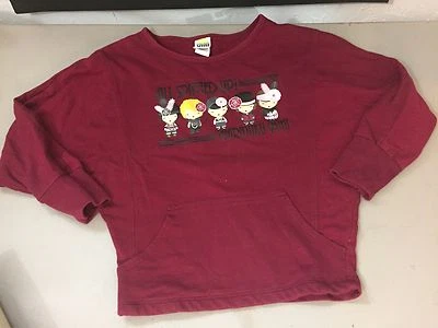 Girls Harajuku Mini Burgundy Shirt/sweatshirt "All Spiffied Up!" Size S 6/6x - Image 1 of 4