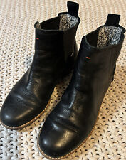 E D Love Ellen Degeneres Chelsea Black Leather Stretch Boots Women’s Approx Sz 8