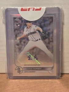 2022 Topps Chrome Update George Kirby Gold Refractor Auto RC Mariners - Picture 1 of 2