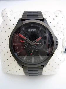 HUGO BOSS WATCH LEAP MENS 1530175 STAINLESS STEEL BRACELET QUARTZ GENUINE - Picture 1 of 9