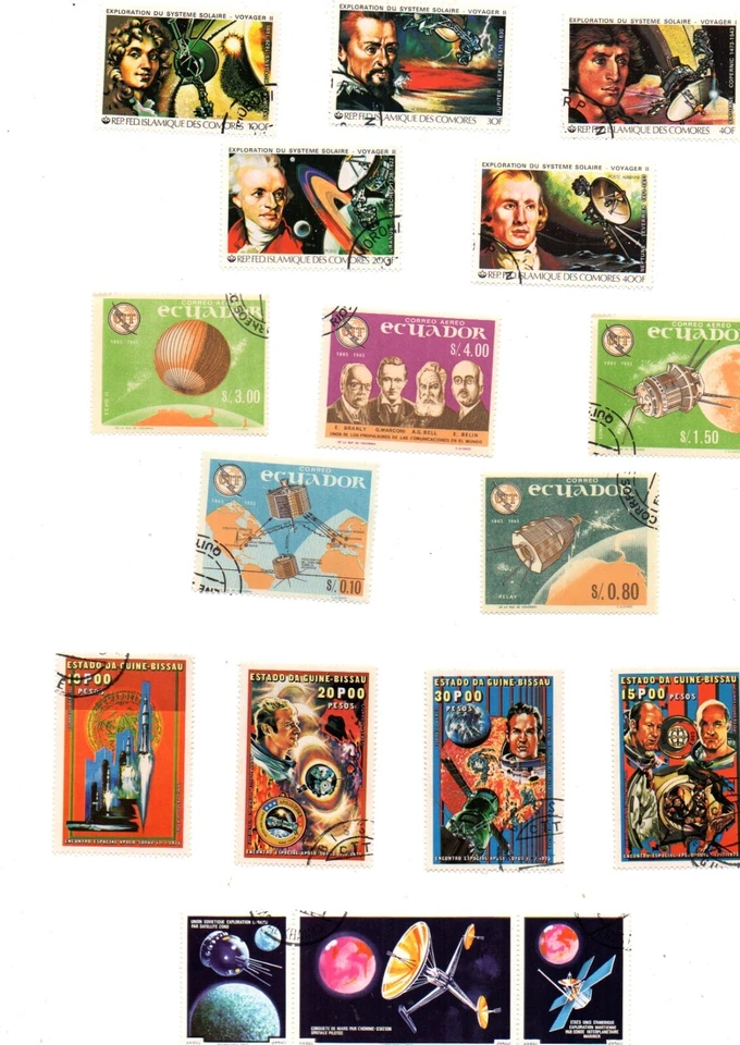 LOT TIMBRES du MONDE Thème ESPACE - Photo 1/1