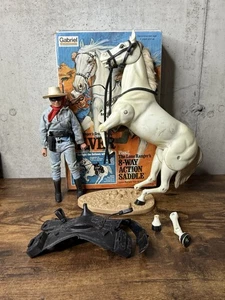 Lone Ranger & Silver 8-Way Action Saddle Gabriel Vintage Figures Broken - Picture 1 of 11