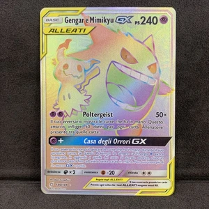 Pokemon Gengar e Mimikyu GX 186/181 Team Up Hyper rare Nuovo Italiano - Picture 1 of 6