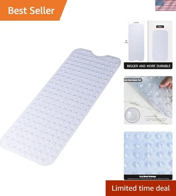 Alfombra de bañera antideslizante (40 X 16) pulgadas Ducha de baño extra larga lavable a máquina... Foto 1 de 4