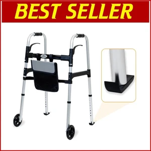 Andador Plegable con Bolsa de Compras - Ayuda a la Movilidad Ajustable y Ligero - Imagen 1 de 8