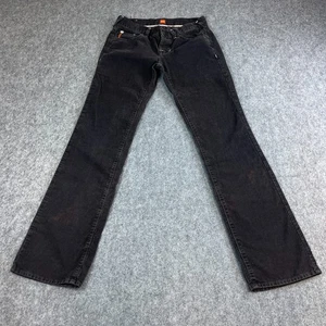 Jeans donna Hugo Boss velluto a coste dritto 28 32 UK 10 marrone scuro vintage vita bassa - Foto 1 di 15