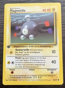 1st Edition GERMAN Magnemite 53/102 Pokemon TCG WOTC Base Set MINT - Picture 1 of 2