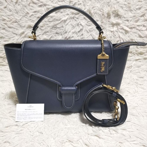 CARRELLO COACH CORRIERE ottone mezzanotte pelle conciata a guanto stile 88348