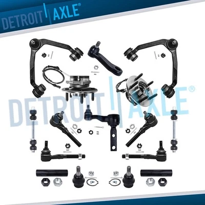 16pc Front Upper Lower Control Arms Wheel Hub Kit for 2000-2003 Ford F-150 4WD - Image 1 of 4