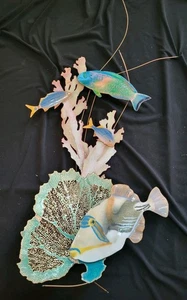 Bovano of Cheshire GROSSER Rifffisch in Korallen Emaille Kupfer. SEHR SELTEN - Bild 1 von 13