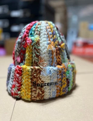 NEW Supreme Hand Tied Beanie FW23 Multicolor Box Logo - Image 1 of 4