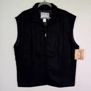 Schaefer Outfitter Arena Wool Vest Mens XL Zip Up Western Cowboy Ranchwear NEW - Picture 1 of 11