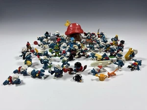 Vintage PVC Schlumpf Figuren Konvolut 47 plus Haus  - Bild 1 von 11