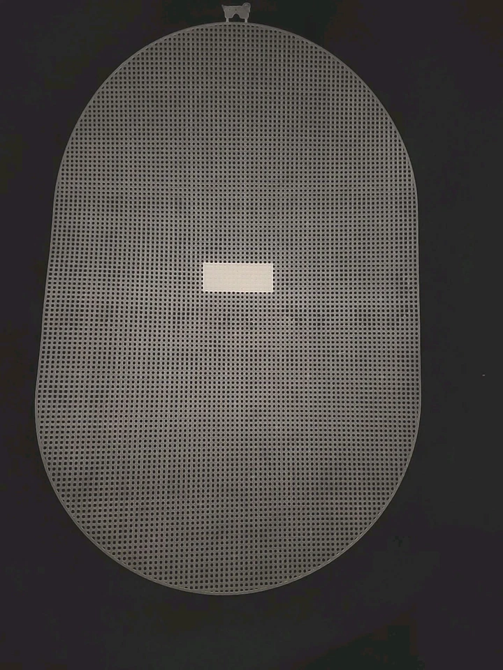 Darice Oval Plastic Needlecraft Canvas Placemat  18" x 12" - Image 1 of 3