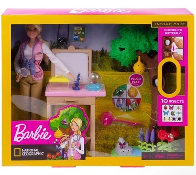 Barbie National Geographic Muñeca Entomóloga Juego Raro 2018 Regalo de Vacaciones Nuevo en Caja Foto 1 de 4