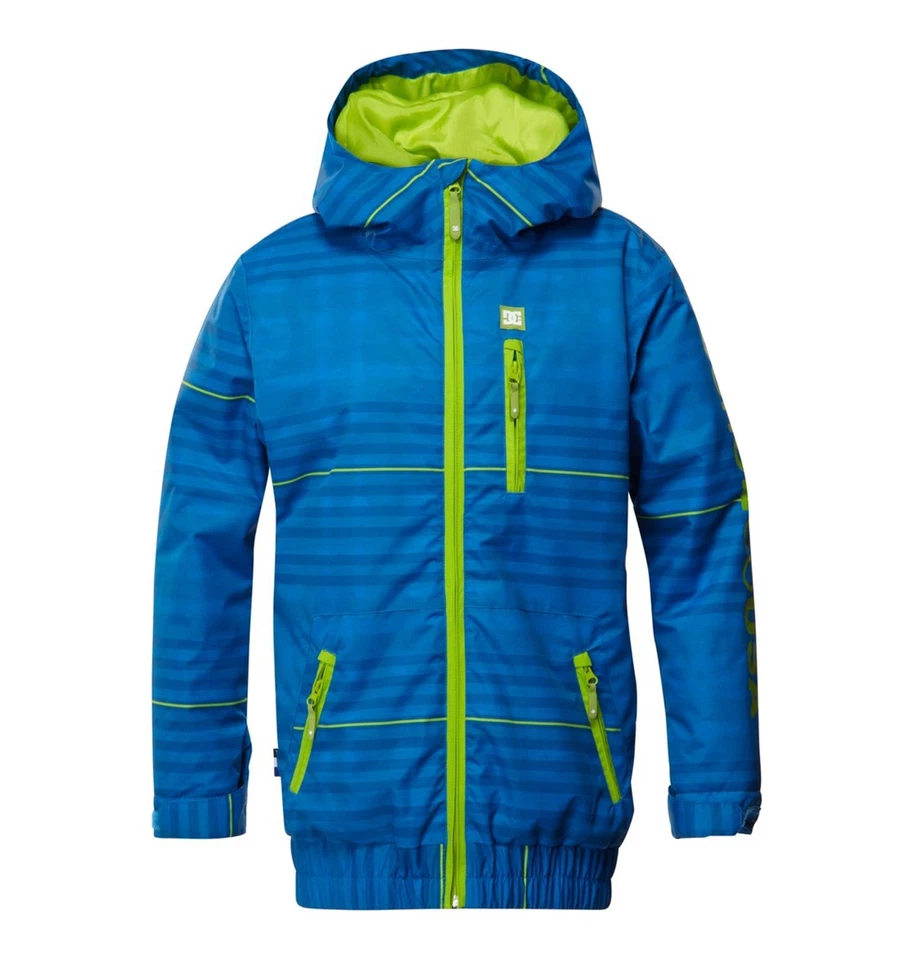 DC Youth Boys Ripley Insulated Snowboard Jacket Medium Electric Blue Stripes New - Image 1 of 1