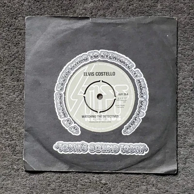 Elvis Costello Watching The Detectives 7" Vinyl 1977 Stiff Records New Wave UK - Image 1 of 4
