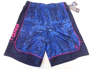 New And1 Mens Basketball Gym Workout Shorts S M L 2XL 3XL Surf Blue Graffiti - Picture 1 of 8