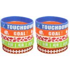 60 pcs Sports Silicone Wristbands Rugby Wrist Bands Sports Game Bracelets