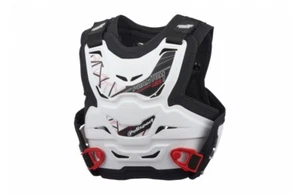 PHANTOM Mini STONE SHIELD MOTOCROSS Kids BODY ARMOUR Armor Roost deflector White - Picture 1 of 3
