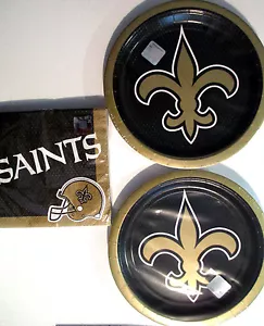 NEW ORLEANS SAINTS NFL FOOTBALL Party Supplies Includes Plates & Napkins NEW ! - Picture 1 of 1