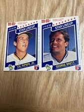 1987 M&M’s Uncut Cards #13 & 14 Cal Ripken Jr & George Brett
