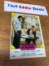 TOPPS 1978 THREE'S COMPANY BUBBLEGUM TRADING CARD STICKER 43 JACK AND MR ROPER