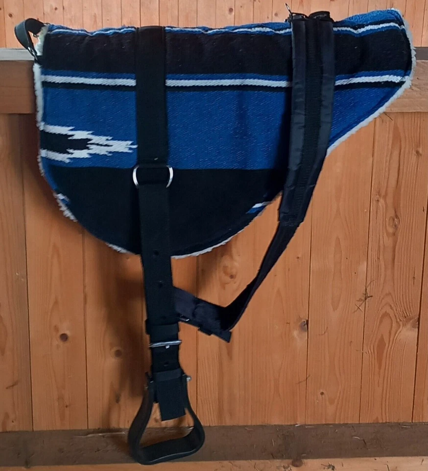 Bareback Pad  Reitpad inkl. Sattelgurt Bügelriemen Steigbügel - Ride On Pad - Bild 1 von 1