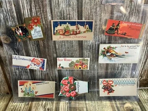 VINTAGE SET of CHRISTMAS GIFT TAGS - NEVER USED PRESERVED OLD XMAS LABELS TAGS - Bild 1 von 2
