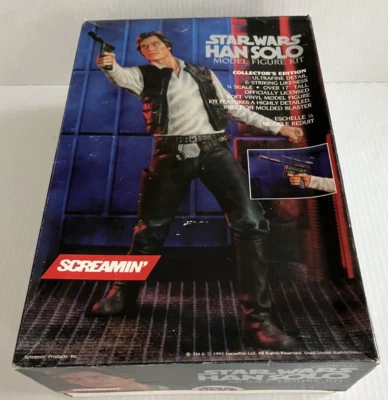 Vintage 1993 Screamin' STAR WARS HAN SOLO Model Kit NEW UNBUILT  1/4 scale 1977 - Image 1 of 4
