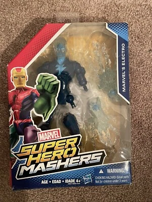 Figura de acción Marvel Super Hero Mashers Marvels Electro 2014 Hasbro caja dañada Foto 1 de 4