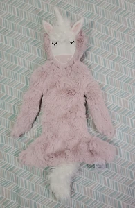 Slumberkins Pink Rose Unicorn 16” Snuggler Plush Blanket Lovey Security Blanket - Picture 1 of 4